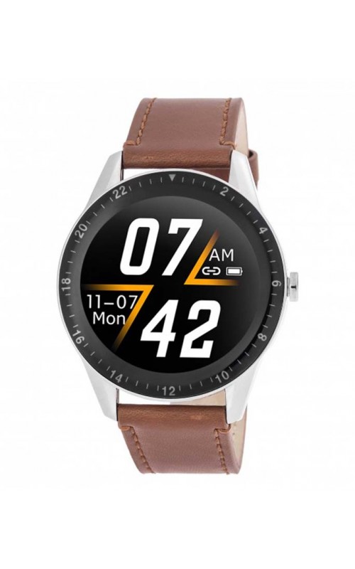 Ρολόι Χειρός 3GUYS 3GW3022 Smartwatch Brown Leather Strap